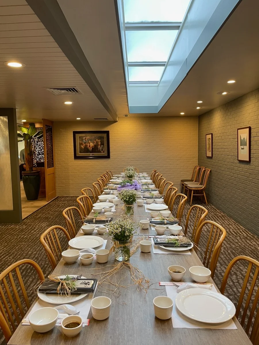 The private dining space at Khanh’s Restaurant